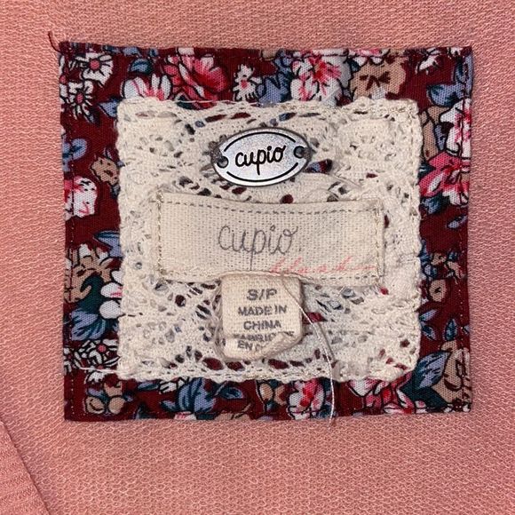 CUPIO Asymmetrical Long Sleeve Pink Tunic - Picture 7 of 8